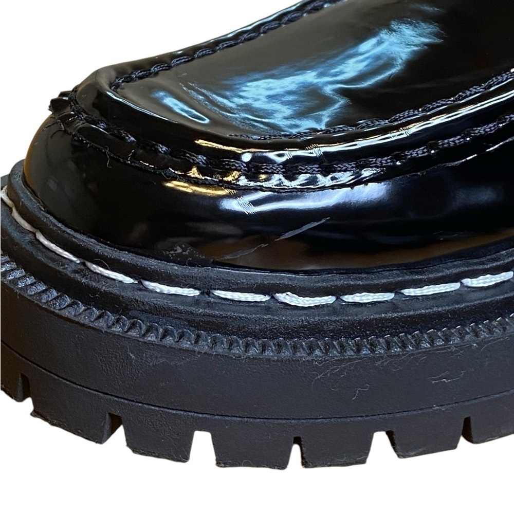 Sam Edelman Everly Black Patent Chunky Platform Loafers Women’s size 8 - Picture 5 of 10